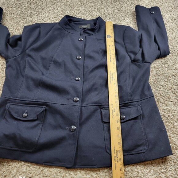 Talbots Blazer Jacket Womens 18WP Blue Rayonne Blend Button Up - Picture 5 of 9